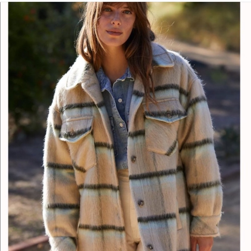 Free people Vienna brushed wool shirt jacket - Picture 2 of 10